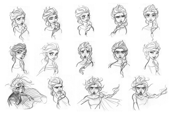 Anna And Elsa Concept Art By Jin Kim