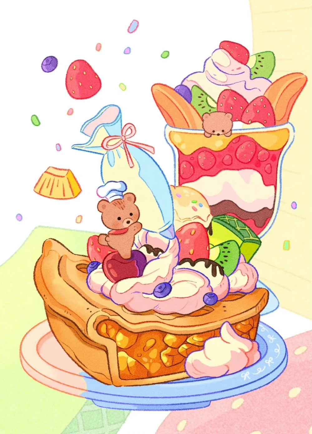 可爱美食插画 - 高清图片,堆糖,美图壁纸兴趣社区