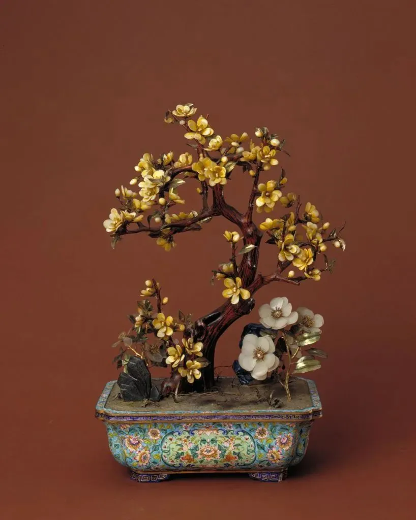 清中期广州造腊梅花树盆景 / 故宫博物院藏 - 高清图片,堆糖,美图壁纸