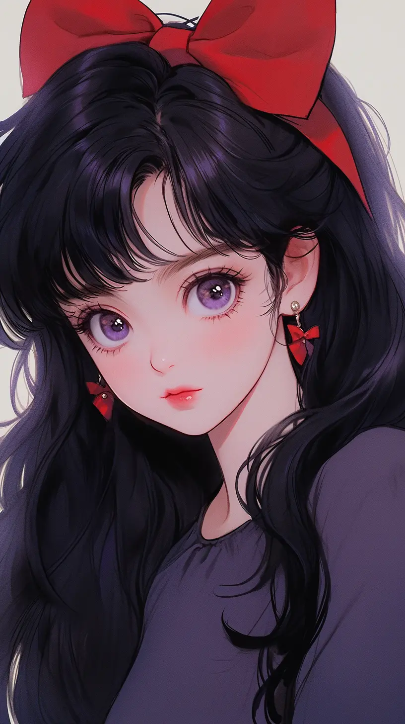 ai插画 头像 女孩